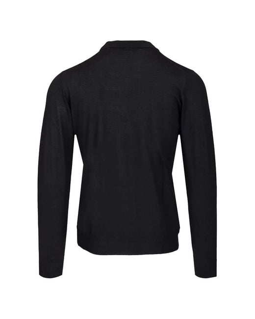 Fedeli Blue Virgin Wool Sweater for men