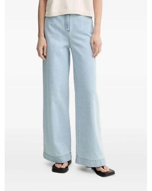 Sessun Blue Captain Jeans Mit Weitem Bein
