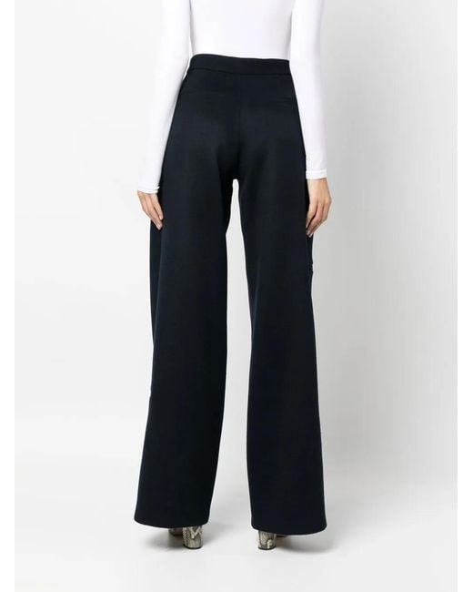 Aeron Blue Wide-Leg Wool Trousers