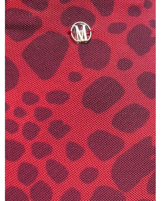 MARC AUREL Red Patterned Long-Sleeved Top