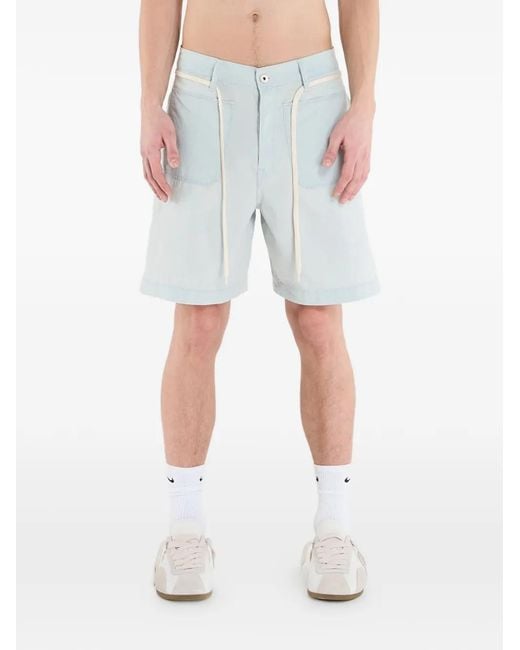 KENZO Blue Button-Fastening Shorts for men