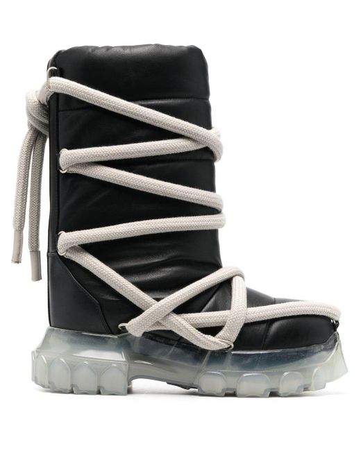 Rick Owens Black Lunar Tractor Padded Boots
