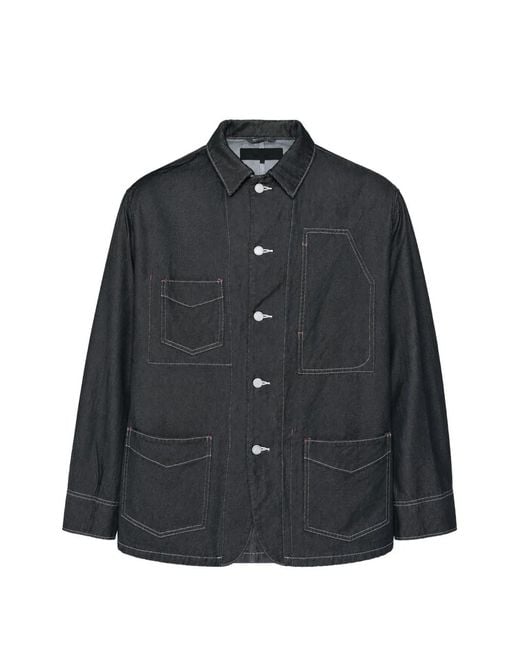 Comme des Garçons Black Contrast-Stitch Patch-Pocket Jacket for men
