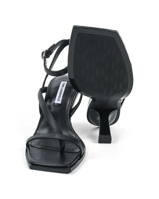 Karl Lagerfeld White Karmel Ankle Strap Sandals