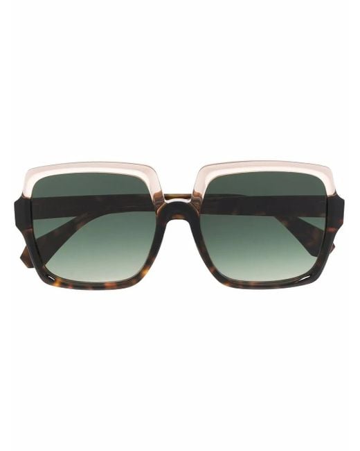 Gigi Studios Green Square Tinted Sunglasses for men