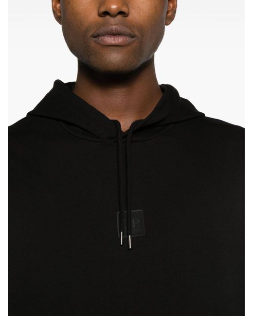 Sudadera con capucha y logo C P Company de hombre de color Black