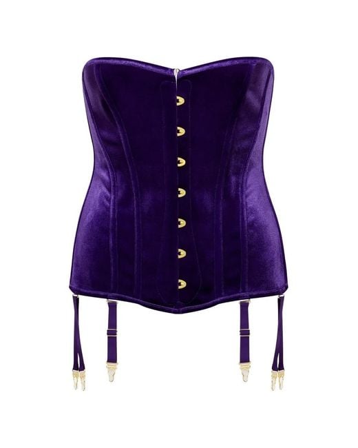 Maison Close Purple X Scandale Rococo Garter Corset