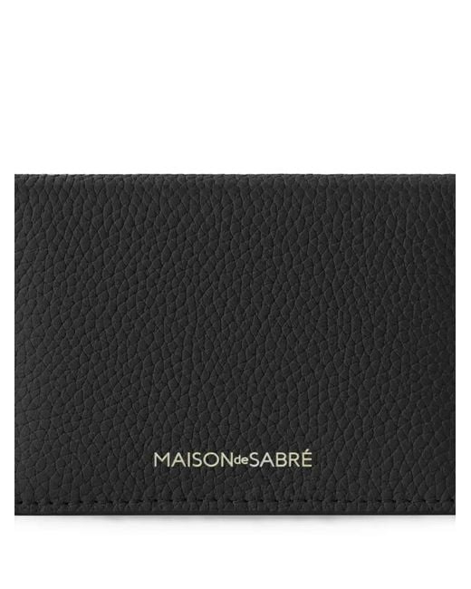 Maison De Sabre Black Porte-Cartes En Cuir À Plaque Tb