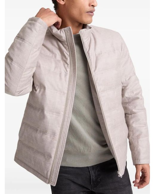 Yves Salomon Gray Padded Jacket for men