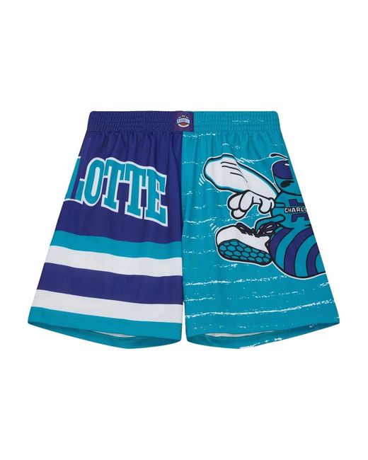 Mitchell & Ness Blue Charlotte Hornets Jumbotron 3.0 Shorts for men