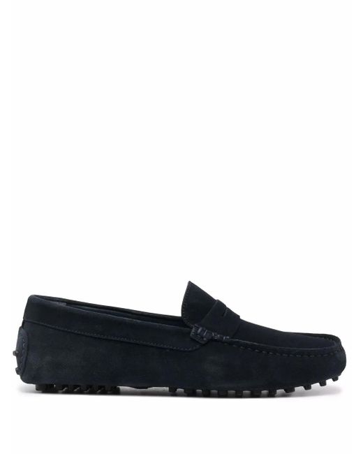 Scarosso Blue Michael Suede Loafers for men