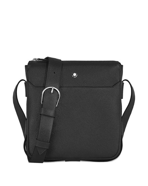 Montblanc Black Logo-Detail Messenger Bag for men