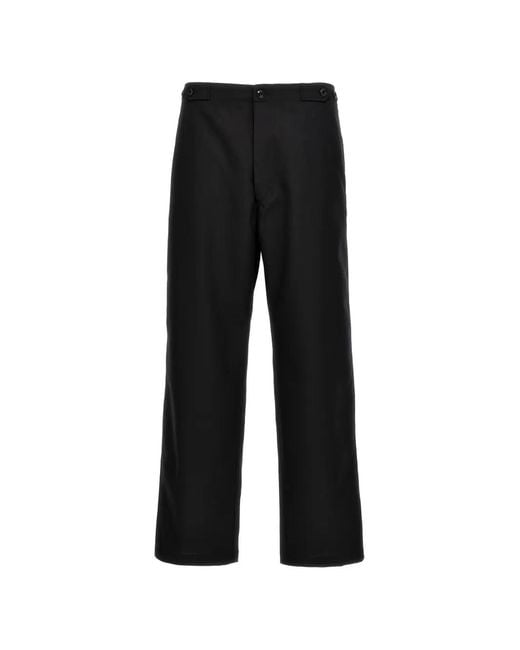 Cellar Door Black Buttoned Trousers for men