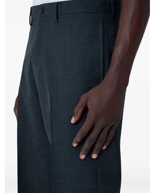 Prada Blue Pantalon Fuselé Crop À Pinces for men