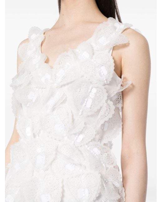 Cynthia Rowley Mini-jurk Met Kant in het White