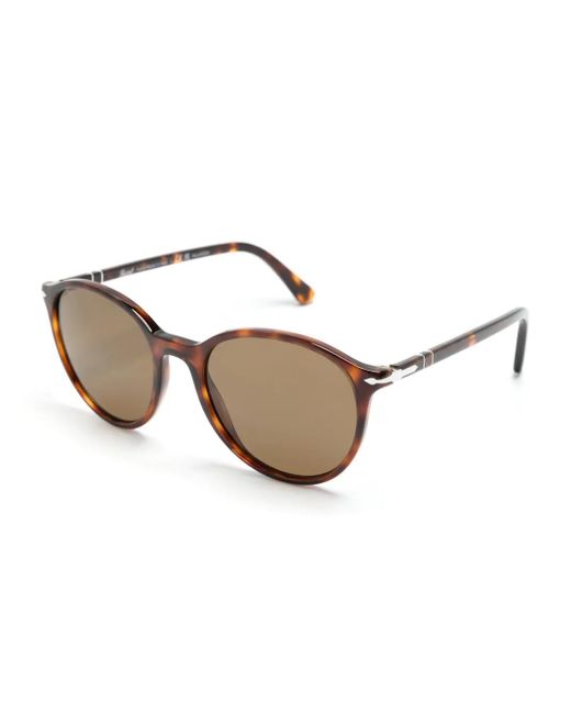 Persol Brown Round-Frame Sunglasses for men