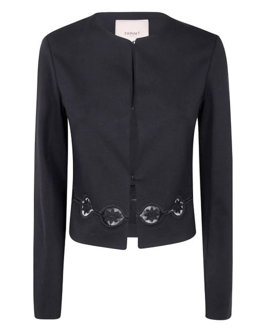 Giacca Con Inserti di Twinset in Blue