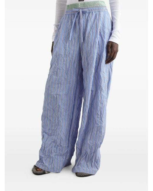Dolce & Gabbana Blue Viscose Vanity Trousers for men