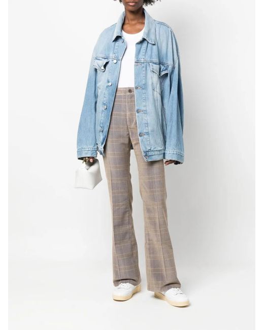 McQ Alexander McQueen Gray High-Waisted Flared Pants