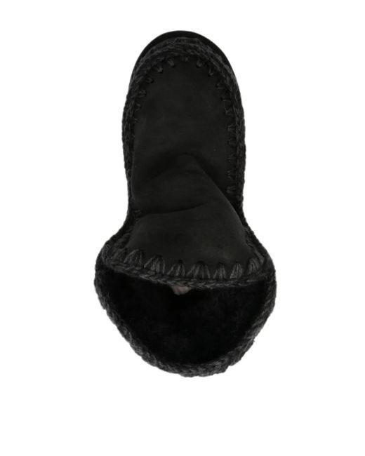 Mou Black 18 Logo-Appliqué Ankle Boots