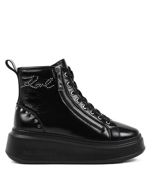 Karl Lagerfeld Black Studded Sneakers