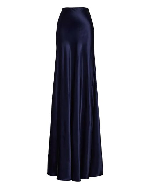 Jupe À Fini Satiné Ralph Lauren en coloris Blue