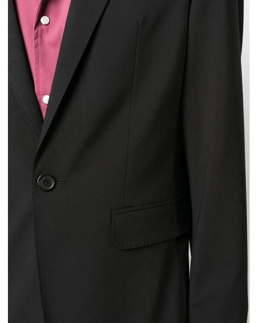 DSquared² Black Single-Breasted Wool-Blend Suit for men