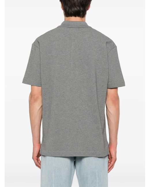 Maison Kitsuné Gray Polo With Logo for men