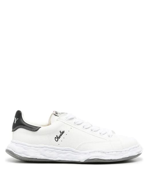 Maison Mihara Yasuhiro White Charles Lace-Up Canvas Sneakers