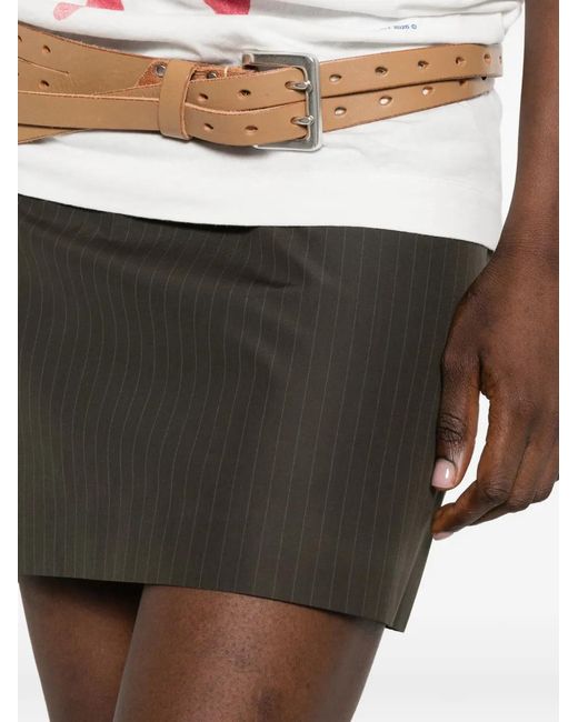 Vivienne Westwood Brown Pinstripe Mini Skirt
