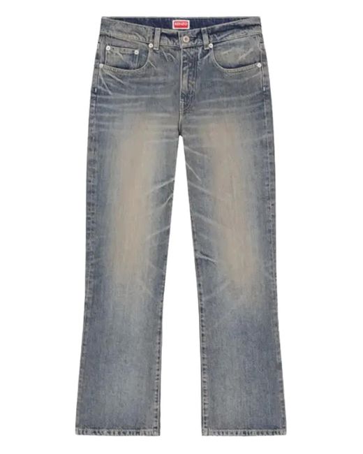 Jean Bara À Patch Logo KENZO en coloris Blue