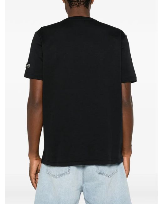Iceberg Black Logo-Patch T-Shirt for men