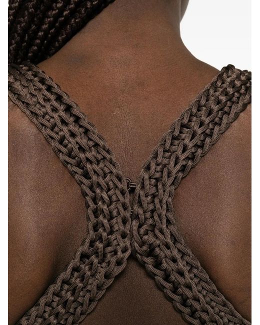 Cult Gaia Brown Cassidy Knit Dress