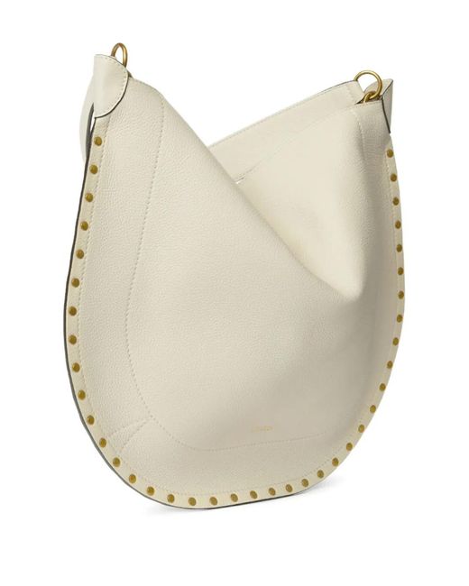 Isabel Marant Natural Oskan Soft Grained Leather Bag