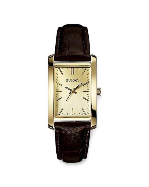 Bulova White Corporate Rectangular 24Mm Watch