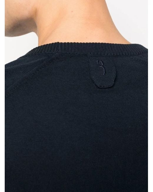 Billionaire Blue Round-Neck Cotton Jumper for men