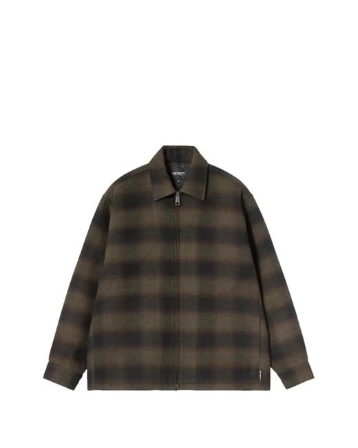 Carhartt Black Alton Check Shirt Jacket for men