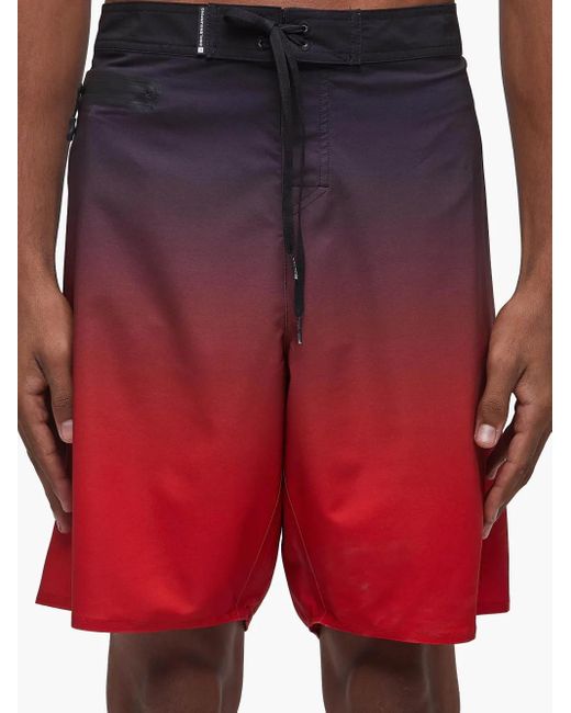 Osklen Red Surf Gradient Pro Bermuda Swim Shorts for men