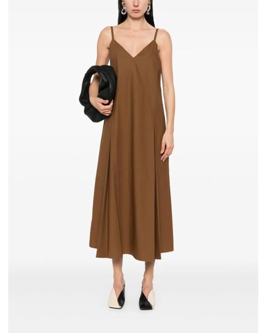 Studio Nicholson Brown Oma Midi Dress