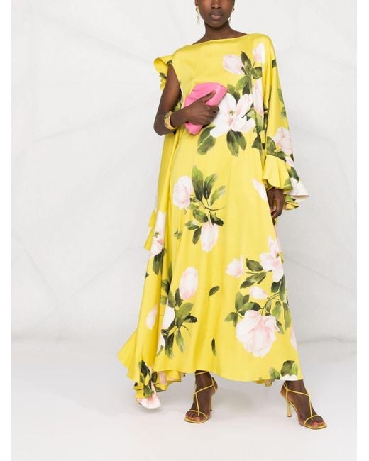 Valentino Yellow Kleid mit Print