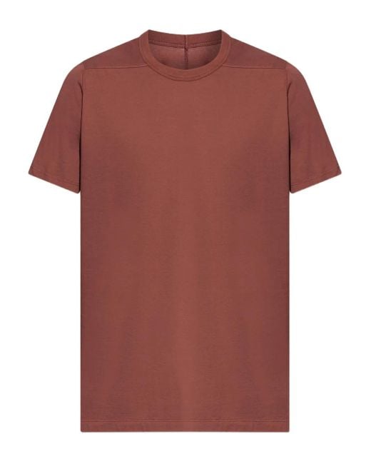 Rick Owens Red Short-Sleeve Crew-Neck T-Shirt for men