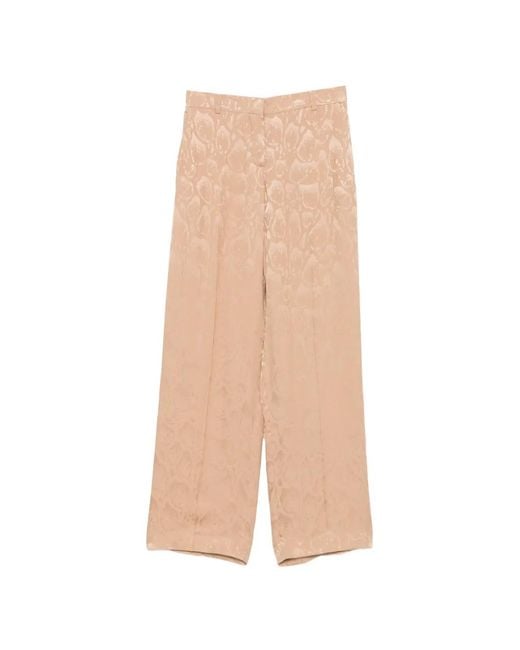 Stella McCartney Natural Jacquard Silk Blend Pataloons
