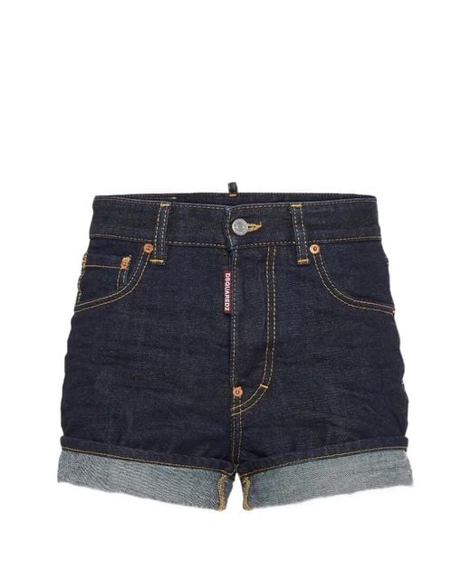 DSquared² Blue Cuffed Shorts