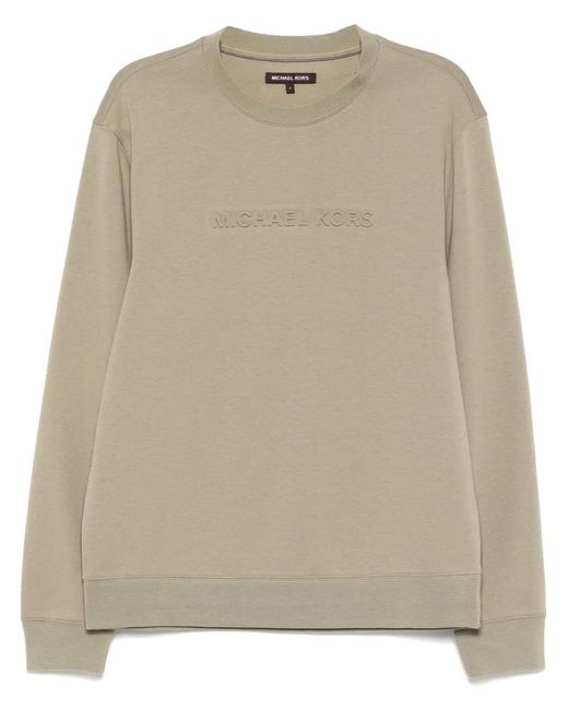 Michael Kors Natural Embossed-Logo Sweatshirt for men