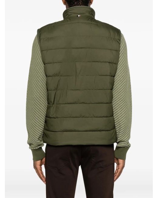 Boss Green Quilted Logo-Print Gilet for men