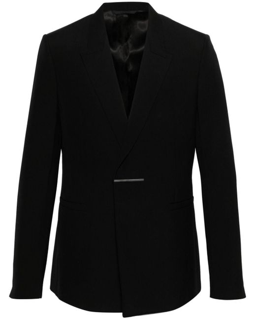 Blazer con placa del logo Givenchy de hombre de color Black