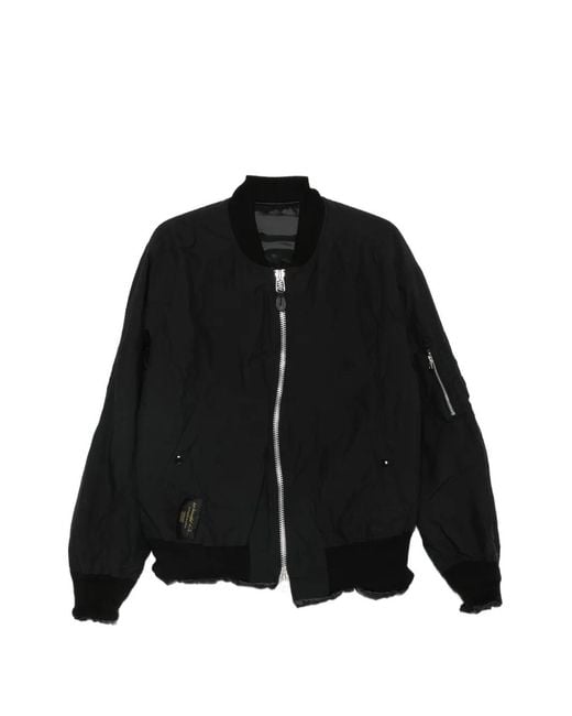Undercover Black Zip-Up Bomber Jacket for men