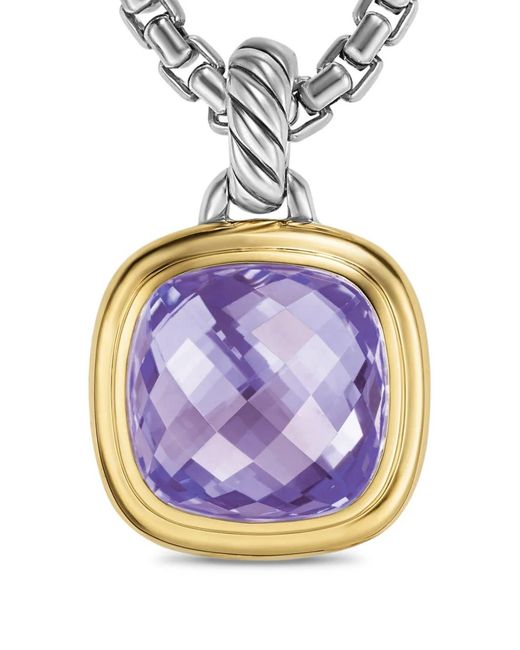 David Yurman Metallic 18Kt And Sterling Albion Amethyst Necklace