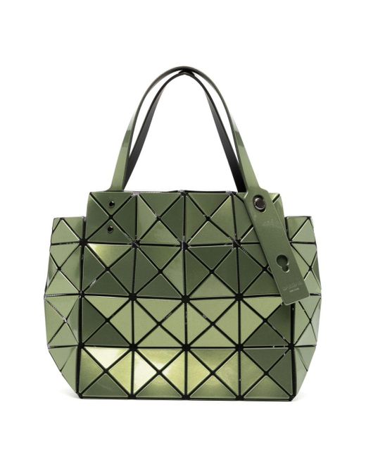 Bao Bao Issey Miyake Green Geometric Cut-out Tote Bag