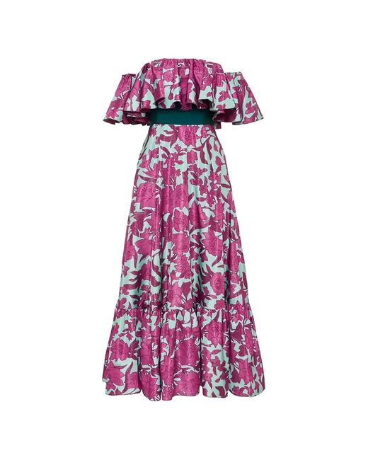 LaDoubleJ Purple Shazam! Off-Shoulder Dress